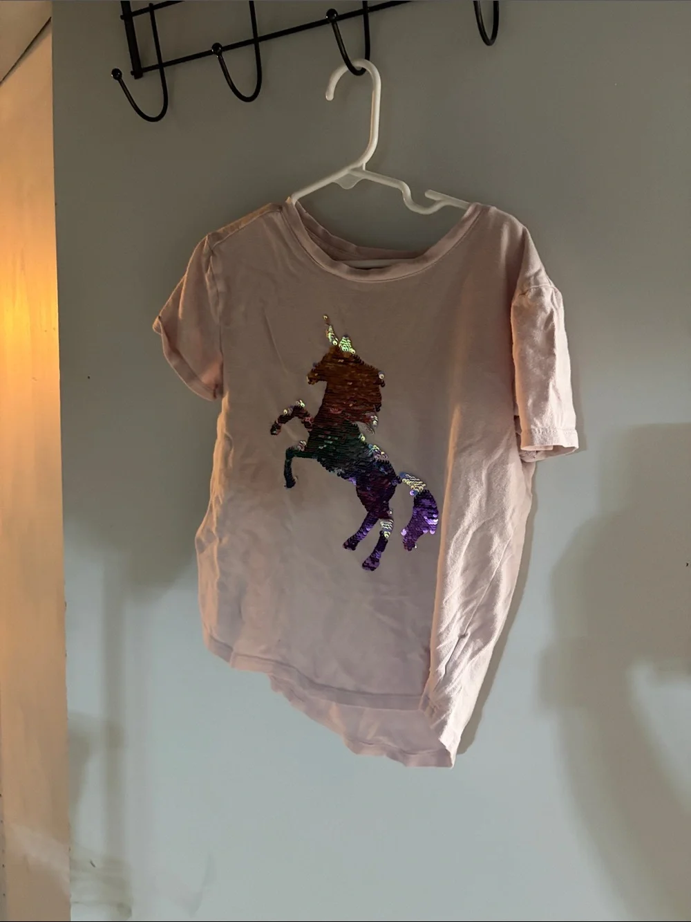Gap Girls' Pink Sequin Unicorn Tee